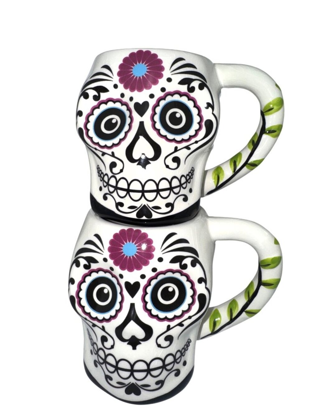Boston Warehouse Ceramic Skull Mugs - Picture 4 of 14